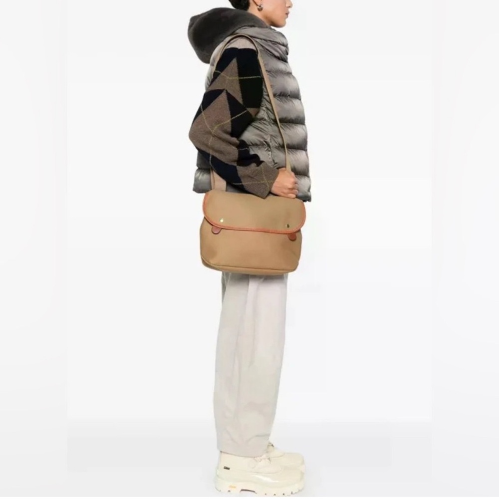 Brady || Avon Shoulder Bag Snaps in Canvas Tan Brown